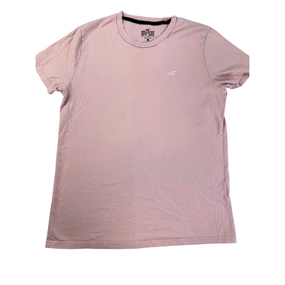 Hollister Must-Have Collection Mens Small Pink Cotton Short Sleeve T-Shirt Logo